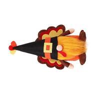 PUNELE Lucky Autumn Gnome Doll Home Decor, Handcrafted Faceless Gnome Ornament with Fall Harvest Turkey Hat and Tail, Great Thanksgiving (A 20 * 10cm)