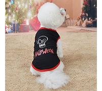 PUNELE Pet Vest,Skull Printing Dog Cat Halloween Pet Vest, Durable Polyester Clothes, Easy to Wear, Multiple Sizes, Beautiful Role Play on Halloween (M)