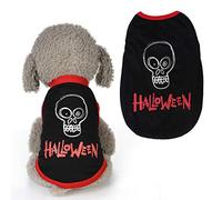 PUNELE Pet Vest,Skull Printing Dog Cat Halloween Pet Vest, Durable Polyester Clothes, Easy to Wear, Multiple Sizes, Beautiful Role Play on Halloween (XS)