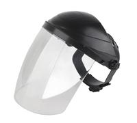 PUNELE Safety Face Shield Mask for Work,Safety Clear Grinding Face Shield,Screen Mask Visor Eye Protection,Full Safety Face Equipment with for Unisex and Adult (Black)