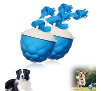 PUNHAIL Interactive Dog Toys Touch Activated Bouncing & Jumping Dog Ball with Rope, Smart Automatic Rolling Toy, USB Rechargeable, Squeaky Doggie Toys to Keep Them Busy (2 Pack Blue)