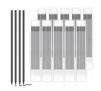 Puniama 60Pcs Pencil Refills - 2.8mm Graphite Leads for Deep Hole, Pica, Carpenter & Joiners Pencils - Ideal for Construction, Woodworking, and Marking in Hard-to-Reach Areas (Black)