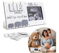 Puniama Baby Scan Photo Frames - Mum to Be Pregnant Gifts, Ultrasound Photo Frame with Countdown Calendar for Baby Announcement & Gender Reveal Ideas, Perfect Pregnancy Gifts for Mum Expecting
