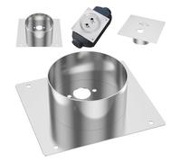 Puniama Diesel Heater Turret Plate 40mm High, Stainless Steel Diesel Heater Accessories, Diesel Heater Mounting Plate Bracket, Turret Planar Parking Heater for Parking Auxiliary Heating (20x18cm)