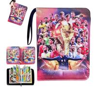 Puniama Football Card Binder Album, 400 Pockets Holder Book with Zipper & Carry Handle, 50 Removable Sleeves Trading Folder for Football Collectors