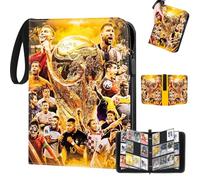 Puniama Football Card Binder, Football Card Holder Book, 50 Page 900 Pockets Football Cards with Zipper and Handle Strap, Football Card Holder Album with Removable Sleeves, Football Card Folder