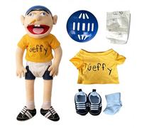 Puniama Jeffy Hand Puppet 60cm, Talking Plush Puppet with Movable Mouth, Interactive Funny Hand Puppets for Kids, Role Play Storytelling Toy, Birthday