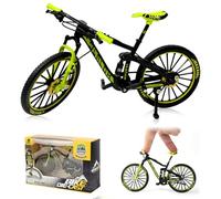 Puniama Mini Finger Bike 1:10 - Diecast Mountain Bicycle Model, Foldable Zinc Alloy Finger Bikes Toy, Miniature Bike Ornament for Kids & Collectors, Desk Decoration