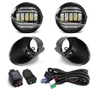PUNICS Car Fog Light Assembly Compatible With Toyota For Tacoma 2005 2006 2007 2008 2009 2010 2011 Front Bumper Illumination Fog Lamp Daytime Running Lights(DRL Fog Set)