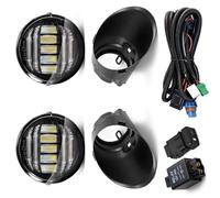 PUNICS Car Fog Light Assembly Compatible With Toyota For Tundra 2007 2008 2009 2010 2011 2012 2013 Front Bumper Illumination Fog Lamp Daytime Running Lights(DRL Fog Set)