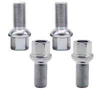 PUNICS Locking Wheel Bolts, Silver, 4 Pack, 14mm x 1.5, Hex Head, Steel, Compatible with VW Arteon, Beetle, Bora, Caddy, Eos, Fox, Golf, Jetta, Passat, Polo, Tiguan, Touran, CC