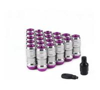 PUNICS Locking Wheel Nuts Compatible With Nissan Wheels Lug Nuts Wheel Bolts Forged Steel Wheel Car Nut Wheel Lug Nuts Car Accessory 20 Pcs(Purple,M12x1.5)