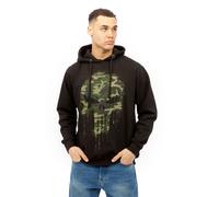 Punisher Men's Skull Camo Cotton Hoodie Black | Size: XL Punisher Black XL