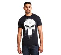 Punisher Men's Skull Cotton T-Shirt White in Black | Size: Medium Punisher Black M