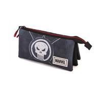 Punisher Pencil Case Licensed Marvel Comics Triple Compartment Zip Pencil Case