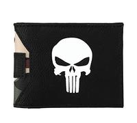 Punisher Screen Print And Digital Print PU And Nylon Bifold Wallet