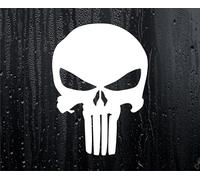 Punisher Skull Fun Novelty Car Van Sticker Window Bumper Boot Door Laptop Mirror Decal