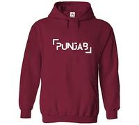 Punjab Sikhism Holy Shrines Place Print Unisex Adult Pullover Hoodie (XL, Burgundy)