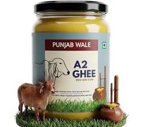 PUNJAB WALE A2 Ghee | Desi Gir Cow | Vedic Bilona Method | Cultured | Hand Churned | Made in Small Batches | Lab Tested| Glass Jar| Grassfed | Premium & Traditional Ghee | 500ml (Pack of 1)