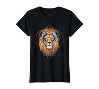 Punjabi Singh Sikh Khanda Lion Sikhism T-Shirt, Women, Black, Small