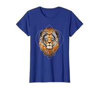 Punjabi Singh Sikh Khanda Lion Sikhism T-Shirt, Women, Royal Blue, Large