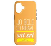 Punjabi T-Shirt | Jo Bole So Nihaal Sat Sri Akal Case for iPhone 16