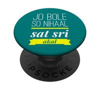 Punjabi T-Shirt | Jo Bole So Nihaal Sat Sri Akal PopSockets Adhesive PopGrip