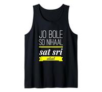 Punjabi T-Shirt | Jo Bole So Nihaal Sat Sri Akal Tank Top