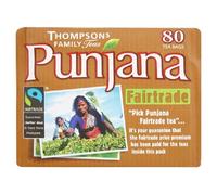 Punjana Fairtrade Teabags 80 per Pack