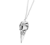 Punk 3D Metal Crow Skull Skull Pendant Necklace Halloween Accessories Deft and Attractive
