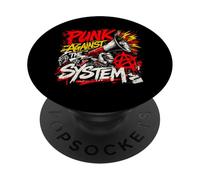 Punk Against the System - Rebel Punk Rock Protest PopSockets Adhesive PopGrip