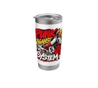 Punk Against the System - Rebel Punk Rock Protest Stainless Steel Insulated Tumbler