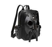Punk Alien Inspired Xenomorph Backpack Roomy Unisex PU Leather School Bag Practical Construction Trendy Book Bag Alien Themed Backpacks
