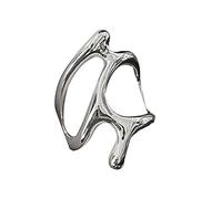 Punk Alloy Two Hands Than Star Rings Gothic Star Gesture Hands Rings Zircon Crossed For Halloween Jewelry Hand Heart For Women Men