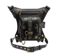 Punk Belt Bag Grommet Shoulder Waist Bags Women PU Leather Casual Wallet, As detailed description, As detailed description, As detailed description, As detailed description