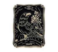 Punk Black Tarot Enamel Pin with Sun, Moon, Bird, Lion, Star, Judge and Death, Normal, Non-precious metal
