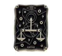 Punk Black Tarot Enamel Pin with Sun, Moon, Bird, Lion, Star, Judge and Death, Normal, Non-precious metal