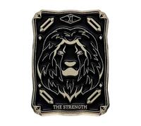 Punk Black Tarot Enamel Pin with Sun, Moon, Bird, Lion, Star, Judge and Death, Normal, Non-precious metal