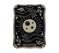 Punk Black Tarot Enamel Pin with Sun, Moon, Bird, Lion, Star, Judge and Death, Normal, Non-precious metal