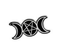 Punk Brooch Hard Enamel Triple Moon Coffin Dagger Poker Witch Necklaces Pins Practice and Popular Very Attractive Treatment