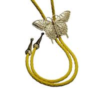 Punk Butterfly Bolo Tie For Adult Unisex Cowboy Necktie Costume Neckpiece Neck Tie For Women PU Rope Neckwear