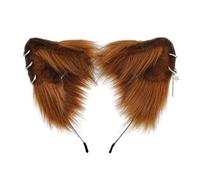 Punk Cat Ears Shape Headband with Ear Studded Decors Hair Hoop Adult Cosplay Live Broadcast Easter Party Headpiece