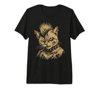 Punk Cat Grunge Rebel Cat Alternative Style Premium T-Shirt