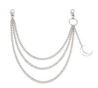 Punk Chain Multi Layer Chain Metal Waist Crescent Pants Hip Hop Gothic Jeans Wallet