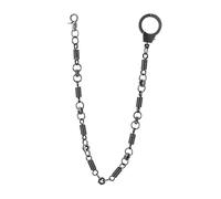 Punk Chain Single Layer Minimalist with Screw Mother Pants Chain Hip Hop Gothic Jeans Wallet(Noir)