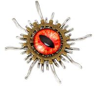 Punk Charm Devil Eye Badge Pin Alloy Brooch Retro Jewelry for Coat Scarf Hat Decoration Punk Devil ' s Eye Brooch