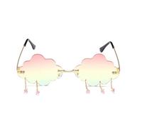 Punk Clouds And Tassels Sunglass Trendsetters For Vacation Dress Frameless Frame Rock Shades Frameless Frame Fashionable Beach