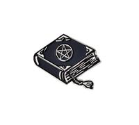 Punk Dark Black Magic Witches Spell Book and Witch Hand Enamel Pin Witch Magical Lapel Pin Brooches Gifts for FriendsProfessional and Attractive