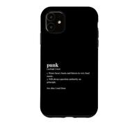 Punk Dictionary Trait Definition Subculture Anarchist Case for iPhone 11