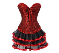 Punk Dresses for Women Halloween Medieval Chemise Dress Sleeveless Lace-Up Vintage Gothic Party Cosplay Mini Evening Renaissance Lolita Pirate Outfit Irish Victorian Dress, Hot Pink, 3XL